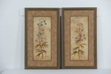 Load image into Gallery viewer, Set of 2 Floral Botanical Prints by Albena – Soft Blue &amp; Lavender Wildflowers – Framed Wall Art
