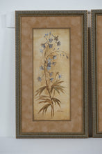 Load image into Gallery viewer, Set of 2 Floral Botanical Prints by Albena – Soft Blue &amp; Lavender Wildflowers – Framed Wall Art
