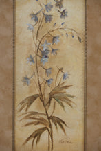 Load image into Gallery viewer, Set of 2 Floral Botanical Prints by Albena – Soft Blue &amp; Lavender Wildflowers – Framed Wall Art
