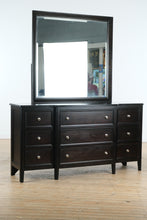 Load image into Gallery viewer, Carlyle Dresser with Mirror - Almot Black Finish
