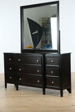 Load image into Gallery viewer, Carlyle Dresser with Mirror - Almot Black Finish
