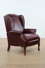 Load image into Gallery viewer, Alsace Burgundy Leather Wingback Recliner by Lane Furniture
