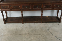 Load image into Gallery viewer, Oak Welsh-Style Potboard Dresser with Plate Rack and Spice Cupboards
