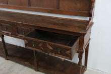 Load image into Gallery viewer, Oak Welsh-Style Potboard Dresser with Plate Rack and Spice Cupboards
