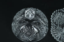 Load image into Gallery viewer, Antique American Brilliant Cut Glass Butter Dish – Dome &amp; Base with Starburst Motif

