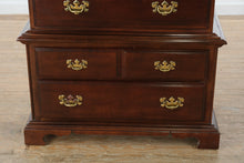 Load image into Gallery viewer, American Drew Chippendale-Style Cherry Highboy Dresser
