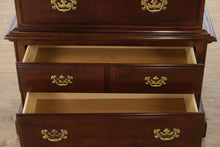 Load image into Gallery viewer, American Drew Chippendale-Style Cherry Highboy Dresser
