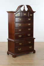 Load image into Gallery viewer, American Drew Chippendale-Style Cherry Highboy Dresser
