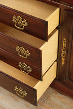 Load image into Gallery viewer, American Drew Solid Cherry China Cabinet Hutch Buffet with Glass Doors and Lighting
