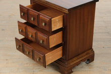 Load image into Gallery viewer, American Drew Solid Wood Three-Drawer Nightstand in Rich Brown Finish
