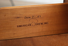 Load image into Gallery viewer, American Drew Solid Wood Three-Drawer Nightstand in Rich Brown Finish
