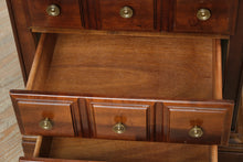 Load image into Gallery viewer, American Drew Solid Wood Three-Drawer Nightstand in Rich Brown Finish
