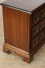Load image into Gallery viewer, American Drew Solid Wood Three-Drawer Nightstand in Rich Brown Finish
