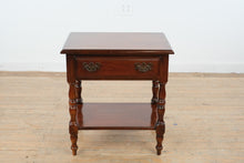 Load image into Gallery viewer, Vintage American Drew Traditional One Drawer Side Table with Turned Legs
