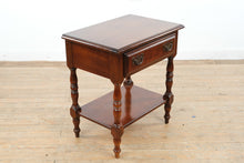 Load image into Gallery viewer, Vintage American Drew Traditional One Drawer Side Table with Turned Legs
