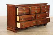 Load image into Gallery viewer, American Drew Solid Cherry Chippendale Dresser with Mirror – 64&quot; Wide
