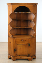 Load image into Gallery viewer, Drexel American Traditional Pine Corner Cabinet Tall Storage Display Unit
