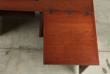 Load image into Gallery viewer, Amish Made Cherry Sewing Machine Cabinet with Fold Out Work Surface - Online Only
