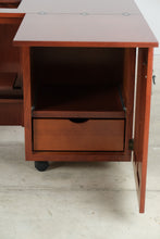 Load image into Gallery viewer, Amish Made Cherry Sewing Machine Cabinet with Fold Out Work Surface - Online Only
