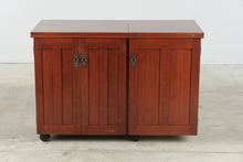 Load image into Gallery viewer, Amish Made Cherry Sewing Machine Cabinet with Fold Out Work Surface - Online Only
