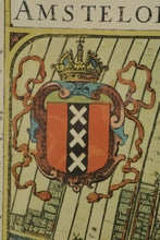 Load image into Gallery viewer, Antique Style Map of Amsterdam Framed Decorative Wall Art After Blaeu
