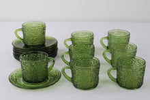 Load image into Gallery viewer, Anchor Hocking Soreno Avocado Cups and Saucers
