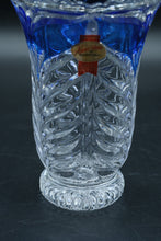 Load image into Gallery viewer, Anna Hütte German Lead Crystal Vase, Cobalt Blue Cased, 24% PbO, Original Label
