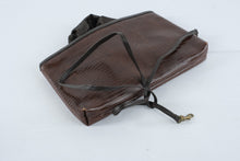 Load image into Gallery viewer, Vintage Anne Klein for Calderon Brown Lizard Embossed Shoulder Bag
