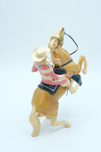 Load image into Gallery viewer, Vintage 1950&#39;s Hartland Annie Oakley and Rearing Palomino Horse
