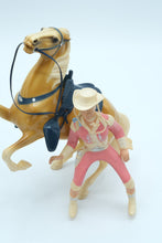 Load image into Gallery viewer, Vintage 1950&#39;s Hartland Annie Oakley and Rearing Palomino Horse
