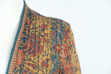 Load image into Gallery viewer, Vintage Anokhi India Quilted Block Print Cotton Long Jacket Coat Size M
