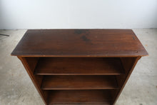 Load image into Gallery viewer, Antique Walnut Open Bookcase with Adjustable Shelves and Drawers
