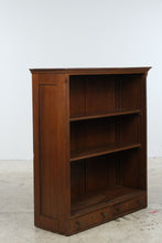 Load image into Gallery viewer, Antique Walnut Open Bookcase with Adjustable Shelves and Drawers
