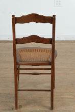 Load image into Gallery viewer, Hand-Caned Side Chair in Warm Walnut Finish
