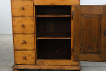 Load image into Gallery viewer, Antique Pine Four-Drawer Cabinet with Paneled Door and Original Patina
