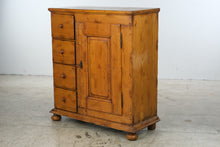 Load image into Gallery viewer, Antique Pine Four-Drawer Cabinet with Paneled Door and Original Patina
