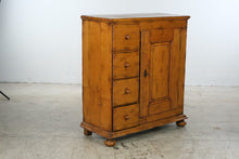 Load image into Gallery viewer, Antique Pine Four-Drawer Cabinet with Paneled Door and Original Patina
