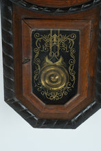 Load image into Gallery viewer, Antique Japanese Wall Clock – “M” Trade Mark – Wooden Schoolhouse Regulator Style – 23.5" Tall
