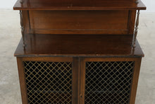 Load image into Gallery viewer, Antique Victorian-Style Wood Étagère Cabinet with Wire Grille Doors
