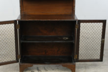 Load image into Gallery viewer, Antique Victorian-Style Wood Étagère Cabinet with Wire Grille Doors
