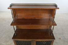 Load image into Gallery viewer, Antique Victorian-Style Wood Étagère Cabinet with Wire Grille Doors
