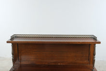 Load image into Gallery viewer, Antique Victorian-Style Wood Étagère Cabinet with Wire Grille Doors
