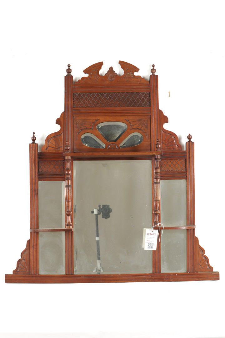 Antique Eastlake Mirror with Shelves