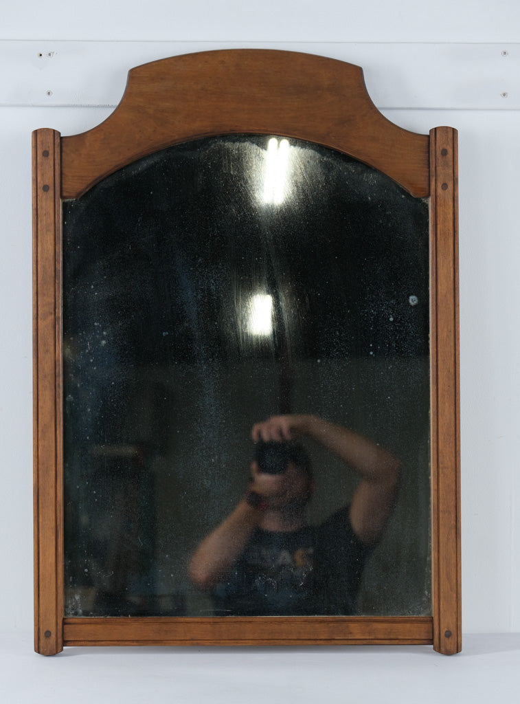 Antique Field George Mirror – Solid Wood Frame with Arched Top – 22