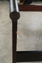 Load image into Gallery viewer, Antique Full Size Dark Wood Paneled Bed with Carved Headboard
