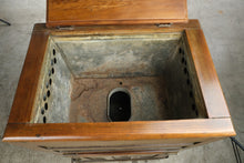 Load image into Gallery viewer, Antique Wood Icebox Cabinet with Metal Liner and Casters
