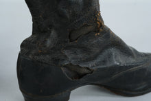 Load image into Gallery viewer, Antique Victorian Era Black Leather Button Boots with Scalloped Top
