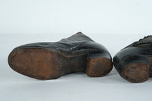 Load image into Gallery viewer, Antique Victorian Era Black Leather Button Boots with Scalloped Top
