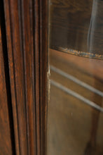 Load image into Gallery viewer, Antique Oak Bow Front China Cabinet with Ball &amp; Claw Feet (c. 1890–1915)

