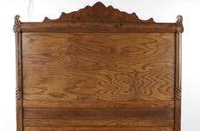 Load image into Gallery viewer, Antique Oak Full Size Bed with Tall Headboard
